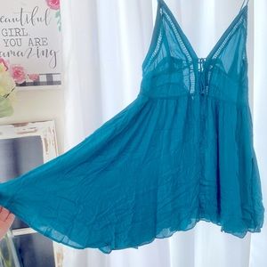 Cute teal strappy dress